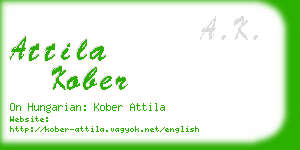 attila kober business card